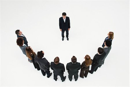 standing in a line - CEO meeting with team of business associates Stock Photo - Premium Royalty-Free, Code: 632-06404629