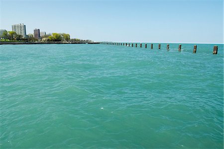 View of Lake Michigan, Chicago Foto de stock - Sin royalties Premium, Código: 632-06404762