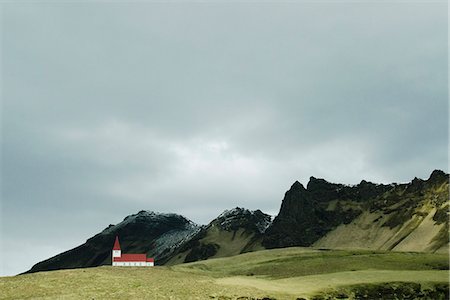 Church on mountain background Vik, Iceland Stockbilder - Premium RF Lizenzfrei, Bildnummer: 632-06967636