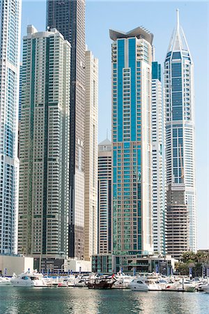 Modern skyscrapers, Dubai, United Arab Emirates Stock Photo - Premium Royalty-Free, Code: 632-07494961