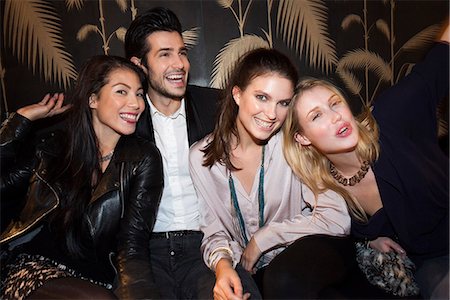 friends fun - Friends hanging out at night club Stock Photo - Premium Royalty-Free, Code: 632-07809576