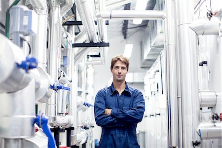 factory production - Factory worker in industrial plant, portrait Stock Photo - Premium Royalty-Free, Code: 632-08129765