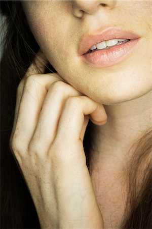 sad young women - Woman's mouth, close-up Stock Photo - Premium Royalty-Free, Code: 632-08129909