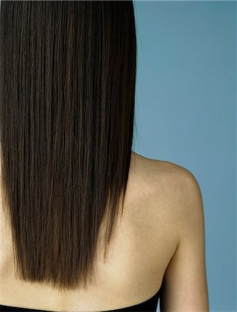 straight hair side view