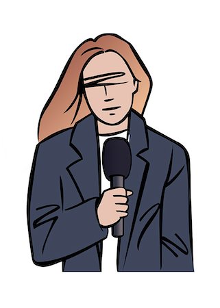 reporting - Illustration of TV reporter Photographie de stock - Premium Libres de Droits, Code: 632-08227889