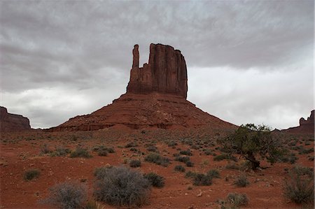 The West Mitten Butte, Monument Valley, Utah, USA Stockbilder - Premium RF Lizenzfrei, Bildnummer: 632-08331748