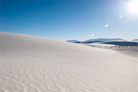 ripple sand dunes - White Sands National Monument, New Mexico, USA Stock Photo - Premium Royalty-Free, Code: 632-08698397