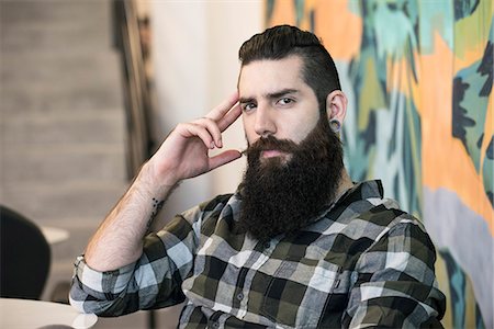 Man with beard, portrait Stockbilder - Premium RF Lizenzfrei, Bildnummer: 632-08886860
