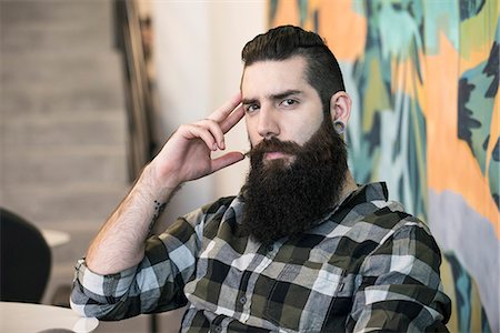 Man with beard, portrait Stock Photo - Premium Royalty-Free, Code: 632-08886860