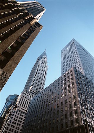 empire state daytime - United States, New York, skyscrapers, low angle view Stock Photo - Premium Royalty-Free, Code: 632-01135588