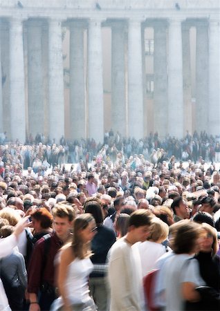 saint peter's square - Italy, Rome, crowd in St. Peter's Square Stock Photo - Premium Royalty-Free, Code: 632-01137140