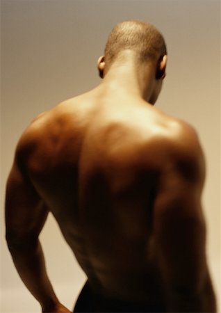 picture back muscles human body - Nude man, rear view, close up. Stock Photo - Premium Royalty-Free, Code: 632-01137467