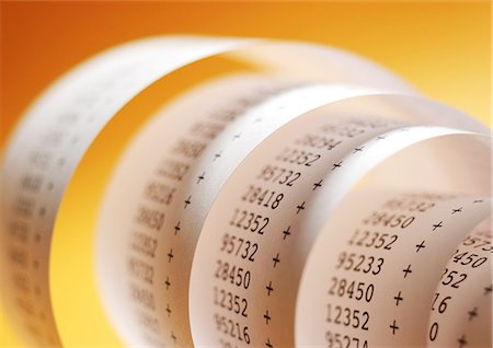 Numbers printed on roll of paper, close-up Foto de stock - Sin royalties Premium, Código: 632-01144964