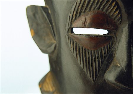 Traditional African mask, close-up, cropped Stock Photo - Premium Royalty-Free, Code: 632-01148669