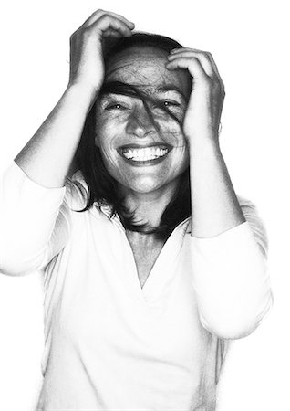 Image result for woman laughing in black and white photo
