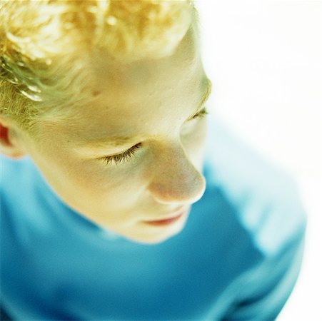 Boy's face, high angle view Stock Photo - Premium Royalty-Free, Code: 632-01142043