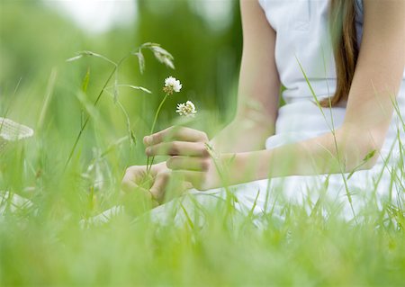 Girl picking flowers Stock Photo - Premium Royalty-Free, Code: 632-01154438