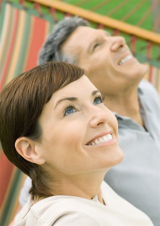 Mature couple in hammock Stock Photo - Premium Royalty-Free, Code: 632-01156480