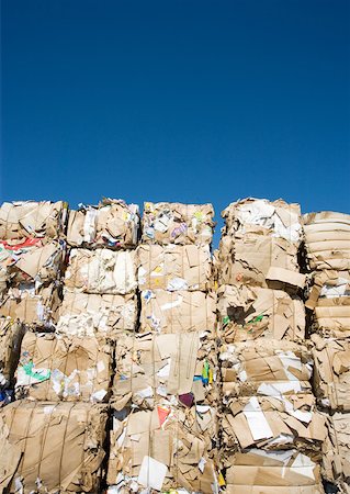 recycled paper industrial plant - Bales of paper Stock Photo - Premium Royalty-Free, Code: 632-01157351