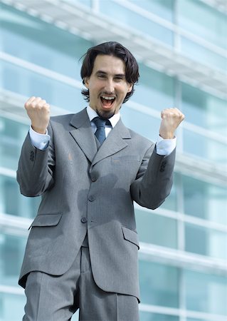 simsearch:632-05817063,k - Business man shouting and making fists Stock Photo - Premium Royalty-Free, Code: 632-01157417