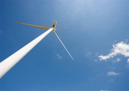 simsearch:632-01157458,k - Wind turbine, low angle view Stock Photo - Premium Royalty-Free, Code: 632-01157445