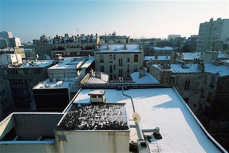 snow covered rooftops - Snow-dusted rooftops Stock Photo - Premium Royalty-Free, Code: 632-01157907