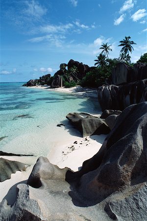 Seychelles, La Digue island, Anse Source d'Argent Foto de stock - Sin royalties Premium, Código: 632-01158094