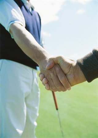 sportsmanship - Serrer la main des golfeurs Photographie de stock - Premium Libres de Droits, Code: 632-01153245