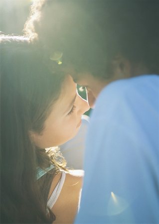 simsearch:632-01150072,k - Teenage couple about to kiss Stock Photo - Premium Royalty-Free, Code: 632-01153684