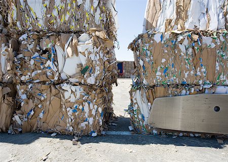 recycled paper industrial plant - Bales of used paper Stock Photo - Premium Royalty-Free, Code: 632-01162268