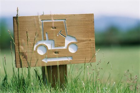 Golf cart sign Stock Photo - Premium Royalty-Free, Code: 632-01234698