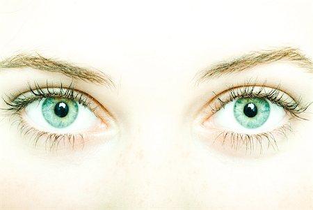 extreme close up human eye - Teenage girl's eyes, extreme close-up Stock Photo - Premium Royalty-Free, Code: 632-01276942