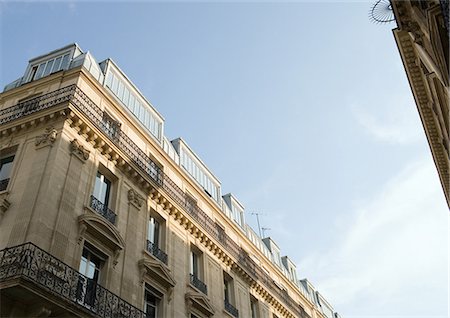 paris france real estate - Paris, France, apartment building, low angle view Stock Photo - Premium Royalty-Free, Code: 632-01277191