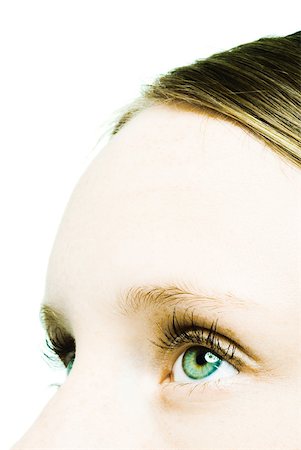 simsearch:695-03375605,k - Teenage girl, close-up of eyes and forehead Foto de stock - Royalty Free Premium, Número: 632-01278077