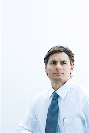 portrait business person close thinking not looking at camera - Businessman, head and shoulders, portrait Stock Photo - Premium Royalty-Free, Code: 632-01612946