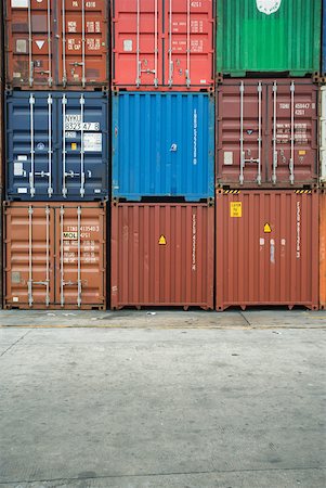 Cargo containers Stock Photo - Premium Royalty-Free, Code: 632-01784428