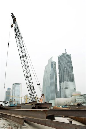 steel beams and girders - Construction site Stock Photo - Premium Royalty-Free, Code: 632-01784566