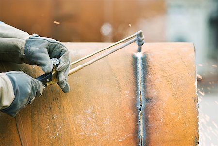 rusty pipe - Welder Stock Photo - Premium Royalty-Free, Code: 632-01784611