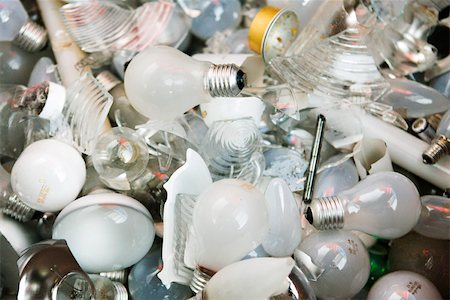 fragile glass - Used light bulbs, close-up Stock Photo - Premium Royalty-Free, Code: 632-02690483