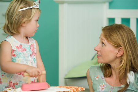 simsearch:693-06016146,k - Little girl playing with mother Stock Photo - Premium Royalty-Free, Code: 632-03027273