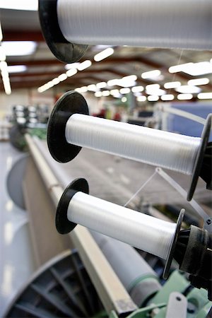 rhone-alpes - Fabric coating plant, recyclable composite textile weaving department, loom Foto de stock - Sin royalties Premium, Código: 632-03500535