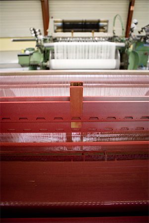 Fabric coating plant, recyclable composite textile weaving department, loom Foto de stock - Sin royalties Premium, Código: 632-03500541