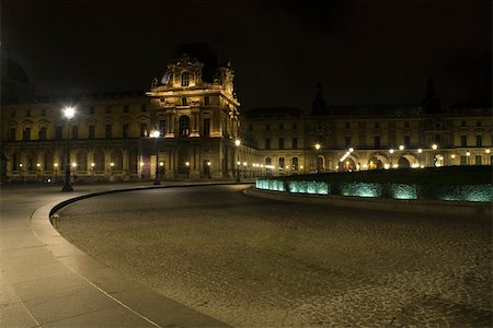 pictures of paris night street lamps - France, Paris, The Louvre at night Stock Photo - Premium Royalty-Free, Code: 632-03500713