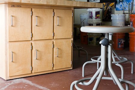 floridian - Cabinets and stools in workshop Stock Photo - Premium Royalty-Free, Code: 632-03501045