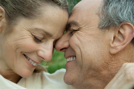 faces older 50 years mature pic - Mature couple embracing, nuzzling Stock Photo - Premium Royalty-Free, Code: 632-03516397