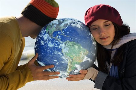 safe world - Ecology concept, listening to the earth Stock Photo - Premium Royalty-Free, Code: 632-03629716