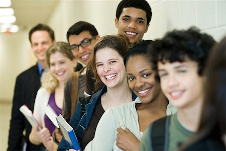 Students waiting in line Stock Photo - Premium Royalty-Free, Code: 632-03630195