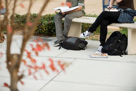 education and back to school - Students studying outdoors Stock Photo - Premium Royalty-Free, Code: 632-03630200