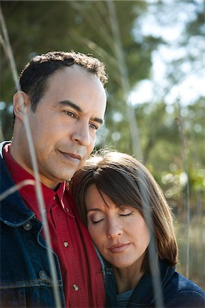 Mature couple relaxing together outdoors, portrait Stock Photo - Premium Royalty-Free, Code: 632-03652050