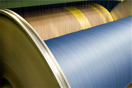 plant machine - Warp beam of weaving machine loom in carpet tile factory Stock Photo - Premium Royalty-Free, Code: 632-03754519